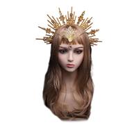 Vdaxvme Tiaras corona diadema material kits VirginMary disfraz de iglesia diadema diosa del sol diadema tiaras femeninas tocado