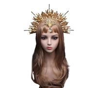 Vdaxvme Tiaras corona diadema material kits VirginMary disfraz de iglesia diadema diosa del sol diadema tiaras femeninas tocado