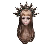 Vdaxvme Tiaras corona diadema material kits VirginMary disfraz de iglesia diadema diosa del sol diadema tiaras femeninas tocado