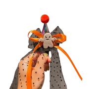 Vdaxvme Tocado de Halloween con cinta de encaje para el pelo, pinza de pelo con purpurina de calabaza, pinza para el pelo, horquilla de sujeción fuerte para niñas