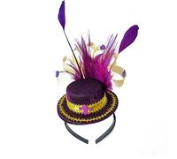 Vdaxvme Tocado verde con diadema para el día de San Patricio, tocado irlandés de duende irlandés, color verde