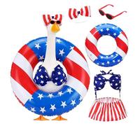 Vdaxvme Traje de baño de gansos para porche, con accesorios, decoración de celebración, accesorios de atuendo de gansos, decoración nacionalista de bolígrafo de porche