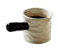 Vdaxvme Vaso de porcelana estable con dispensador de cocina ergonómico para un uso cómodo al hacer café, jarra de cerámica para café