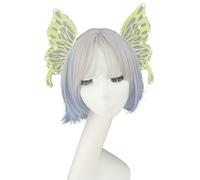 Vdaxvme Velo de mariposa para el pelo con perlas barrocas, cabeza gótica de juego de rol para hadas góticas, fiestas de disfraces, flores de mariposa, tocado renacentista, talla única, como se