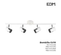 Vdc 32014 foco moon 4, elementos blanco + plata, gu-10, blanco
