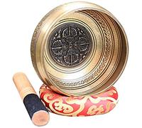 VDCVADKYE Cuenco sonoro,Juego de Cuencos tibetanos, Cuenco de Sonido Budista de Metal, Regalo for el Cuidado del Yoga, Alivio del estrés, curación Espiritual de los Chakras y atención Plena(12.5cm)