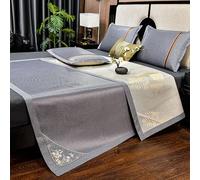 VDCVADKYE Esterilla para Dormir en Verano, Colchoneta de bambú Plegable de Verano de Doble Cara, 90-200 cm(Color K,180cm)