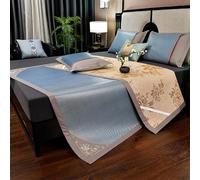 VDCVADKYE Esterilla para Dormir en Verano, Colchoneta de bambú Plegable de Verano de Doble Cara, 90-200 cm(Color B,120cm)