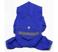 VDCVADKYE Impermeable para Perros,Impermeable para Mascotas, Dog Raincoat Waterproof Puppy Pet Dog Rain Coat Hooded Reflective Raining Coat Pet Dog Costumes Camouflage Clothes(Blue,X Large)
