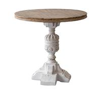 VDCVADKYE Mesa de café Redonda， Round Side Table 31.5 Inch Wood Top Magnesium Oxide Base End Table for Living Room Bedroom