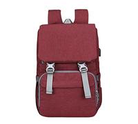 VDCVADKYE mochila escolar,mochila casual, Mochila de viaje for pañales con puerto USB for cochecito: la mochila perfecta for mamá(Red)
