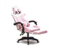 VDD - Silla para juegos con reposapiés Cyclone Adolescentes - Silla de oficina - Silla Gamer Racing - Blanco
