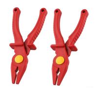 VDE - Alicates aislados 1000 V, herramienta de crimpado de punta plana de 7.7 pulgadas para electricistas, alicates de seguridad de alto voltaje con mango ergonómico para trabajo en vivo, pruebas de