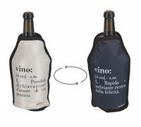 VDE Villa d'Este Home Tivoli 1996 5915941 Enfriador de Botellas, Poliéster+Algodón+Gel, Azul + Blanco