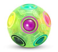 Vdealen Bola Magica Magic Rainbow Ball del Rompecabezas Juego de Cerebro Teaser Juego de Habilidad Acroíris Pequeño Bola Juego Divertido Stress Reliever para Niños y Adultos