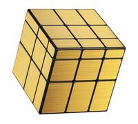 Vdealen Speed Cubo Magico 3x3x3 Mirror Magic Cube, Liso Espejo Cubo de Velocidad para Principiantes y Usuarios Avanzados, Regalo para Niños Adolescentes Adultos(Oro)