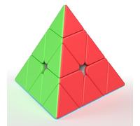 Vdealen Speed Cubo Magico Piramide Magic Cube, Liso Pyramid Cubo de Velocidad para Principiantes y Usuarios Avanzados, Triangle Cube Regalo para Niños Adolescentes Adultos(sin Pegatinas)