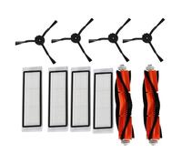 VDFNGFD Compatible con 2 cepillos Principales + 4 filtros Hepa + 4 cepillos Laterales Negros compatibles con Xiaomi Mi Vacuum 1 S50 S51 S55 E35 Robot Aspirador