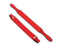 VDFNGFD Compatible con 2 uds., Lote de Asas Cortas Correa for Bolso, 22cm, 35cm, Hombro Cuero PU, Accesorios cinturón Repuesto(Red,35cm Black Nail)