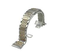 VDFNGFD Compatible con 5,10 piezas de repuesto correa reloj acero inoxidable for hombres y mujeres, pulsera deportiva, hebilla plegable Metal 12-24mm(Rose gold silver,24MM_5 PIECES)