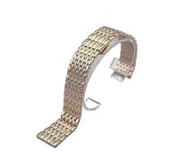 VDFNGFD Compatible con accesorios delgados de acero inoxidable 12 14 16 18 20 22 mm Correa hebilla mariposa impermeable dorada y plateada L4(Rose gold,16MM_5 PIECES)