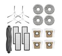 VDFNGFD Compatible con BOT L20 Ultra / X20 Pro L30 Piezas de Repuesto Accesorios Cepillo Lateral Principal Filtro Hepa fregona Bolsa Polvo(17PCS Set)