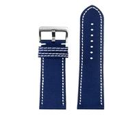 VDFNGFD Compatible con Breitling Avenger Deep Dive Seawolf Super Ocean Band Yellow Wolf Correa de reloj cuero nailon 22 m for hombre(Blue silver)