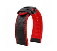 VDFNGFD Compatible con Casio PROTREK Watchband PRG-600/PRG-650 PRW-6600 GA2200/2300 Series Nylon + Rubber Sports Bracelet Correa de reloj 24 mm(Black red-B)