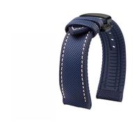 VDFNGFD Compatible con Casio PROTREK Watchband PRG-600/PRG-650 PRW-6600 GA2200/2300 Series Nylon + Rubber Sports Bracelet Correa de reloj 24 mm(Blue white-blue-B)