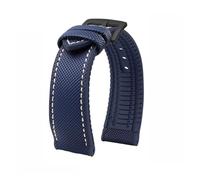 VDFNGFD Compatible con Casio PROTREK Watchband PRG-600/PRG-650 PRW-6600 GA2200/2300 Series Nylon + Rubber Sports Bracelet Correa de reloj 24 mm(Blue white-blue-A)