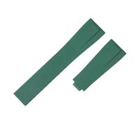 VDFNGFD Compatible con correa de reloj caucho fluorado CTS 19/20/21/22 mm Compatible Omega IWC Mido Longines CITIZEN Tudor Rolex Breitling Hebilla plegable FKM(Green,20MM_MATT SILVER BUCKLE)