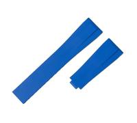 VDFNGFD Compatible con correa de reloj caucho fluorado CTS 19/20/21/22 mm Compatible Omega IWC Mido Longines CITIZEN Tudor Rolex Breitling Hebilla plegable FKM(Light Blue,22MM_BLACK BUCKLE)