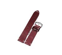 VDFNGFD Compatible con correas de cuero retro, reloj vaca decoloración por aceite y cera, 18 mm, 19, 20, 21, 22 24(Red,24mm)