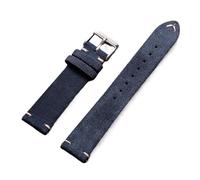 VDFNGFD Compatible con correas de cuero suave 14/16/18/20/22 mm, correa reloj vintage roja liberación rápida, pulsera piel becerro, accesorios for hombres y mujeres(Dark Blue,20mm)