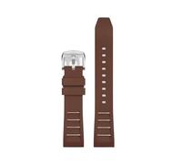 VDFNGFD Compatible con correas de fluoroelastómero FKM de 20 mm, 21 mm, 22 mm y 24 mm; compatible con correas de relojes Breitling, Omega, Casio y Mido.(Brown silver buckle,20mm)