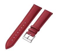 VDFNGFD Compatible con correas de reloj de cuero de 14 mm, 16 mm, 18 mm, 20 mm, 22 mm y 24 mm. Correa de reloj compatible con correas de reloj for hombre y mujer.(Red-S,14mm)