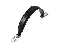 VDFNGFD Compatible con Cuero Calkskin, Correa de Mango Color Negro sólido, Bolso MK for Mujer, Accesorios diseñador Repuesto(Silver Buckle)