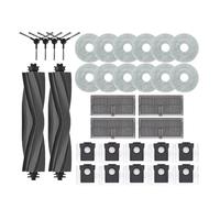 VDFNGFD Compatible con L30s Ultra, Compatible L10s Gen 2, Piezas de aspiradora, Rodillo Principal, Cepillo Lateral, Filtro Hepa, paño fregona, Bolsa for el Polvo(Clear)