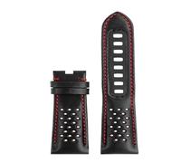 VDFNGFD Compatible con Omega Speedmaster 311 Dark Side Of The Moon Apollo 8, esfera de 44,25 mm, correa cuero negra y amarilla, pulsera 21 for hombre(Black Red-no)