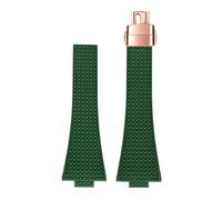 VDFNGFD Compatible con Tissot PRX Series 35 mm 40 Hebilla de mariposa FKM Resistente al agua Liberación rápida Reemplazo correa reloj 11 12(Green rose gold,12mm)