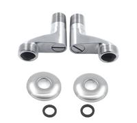 VDFNGFD Compatible con válvula de ángulo ajustable ancho, pieza adaptadora grifo ducha repuesto, accesorios baño montados en la pared acero inoxidable, 2 unidades/juego