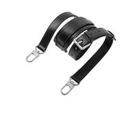 VDFNGFD Correa Cruzada Ajustable de Cuero Compatible con LV Keepall Speedy 25 30 35 Correas Hombro Accesorios Repuesto(Black Silver)