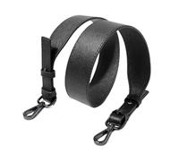 VDFNGFD Correa de Bolso Cuero Negro sólido Unisex, 38mm, Compatible con Equipaje Lona, Bolso Mensajero, Hombro, cinturón Ajustable(Saffiano Gun)