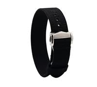 VDFNGFD Correa de nailon tejida 18mm, 20mm y 22mm Compatible con Omega Tudor, hebilla plegable, lona for hombres, reemplaza la pulsera correa del reloj(Black,18mm)