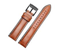 VDFNGFD Correa de reloj 22 mm compatible con FOSSIL FS4835/FS5237/ME3052/FTW1114 piel vaca 20, repuesto pulsera impermeable for hombre(Brown white BK,22mm)