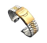 VDFNGFD Correa de reloj 22MM, accesorios pulsera repuesto mecánico, pieza acero inoxidable Compatible con relojes hombre(12 silvery rose)