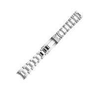 VDFNGFD Correa de reloj con extremo curvado hueco 18 mm y 19, correa eslabones tornillo sólido compatible Seiko 5 SNXS73K1 SNXS75 SNXS77 SNXS79K1 SNX79J1 Sxns80(Silver-B,19mm-Width)