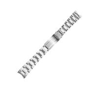 VDFNGFD Correa de reloj con extremo curvado hueco 18 mm y 19, correa eslabones tornillo sólido compatible Seiko 5 SNXS73K1 SNXS75 SNXS77 SNXS79K1 SNX79J1 Sxns80(Silver-A,19mm-Width)