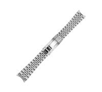 VDFNGFD Correa de reloj con extremo curvado hueco 18 mm y 19, correa eslabones tornillo sólido compatible Seiko 5 SNXS73K1 SNXS75 SNXS77 SNXS79K1 SNX79J1 Sxns80(Silver-C,19mm-Width)