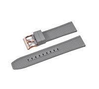 VDFNGFD Correa de reloj HAISCH FKM caucho con diseño en forma bala, compatible modelos 18 mm, 20, 22 y 24, sistema liberación rápida, resistente al agua apta for buceo(FKM-Gray 4,24mm)
